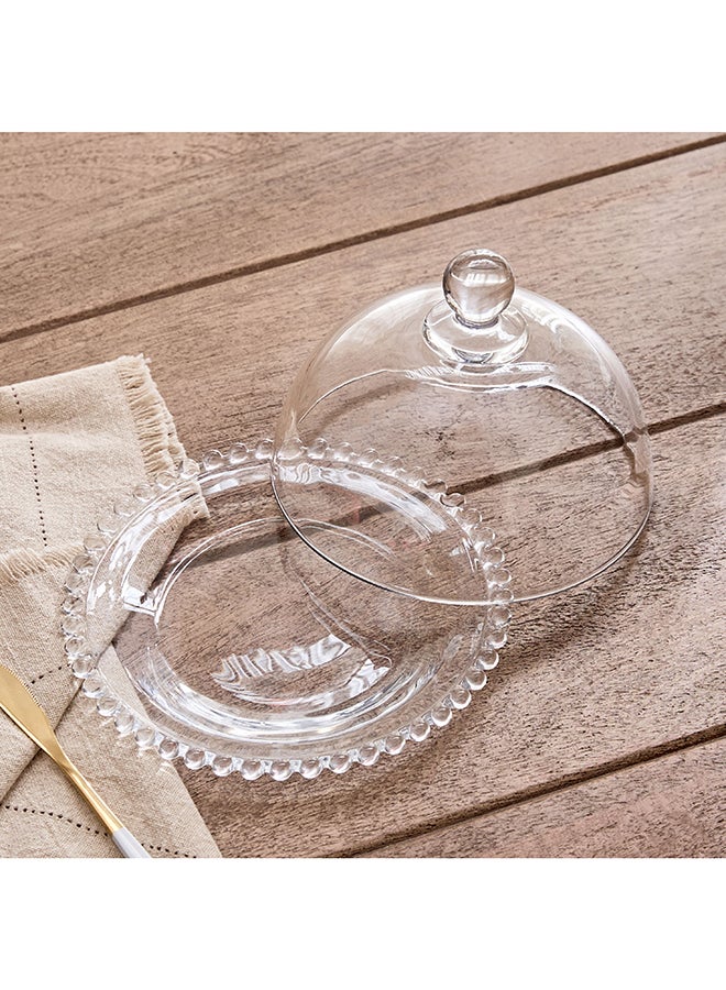 Home Box حامل كعكة مزخرف شفاف مع قبة - 19 سم - Image 2